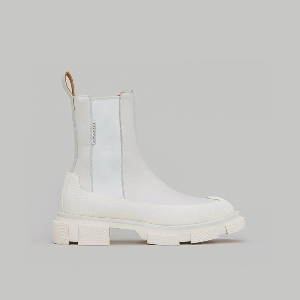 BOTH X BOTH PARIS Chelsea White GAO boots in cream US womens 7